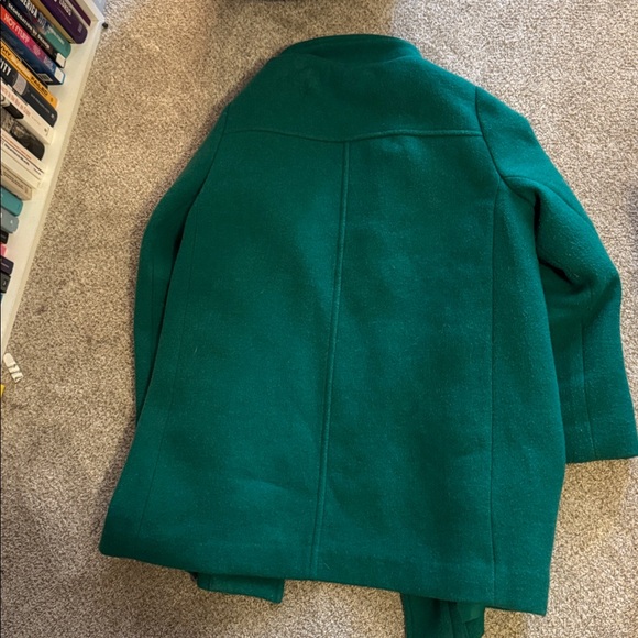 J. Crew Green Wool Coat - Picture 3 of 7